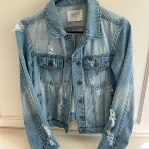 Blue Denim Distressed Jacket